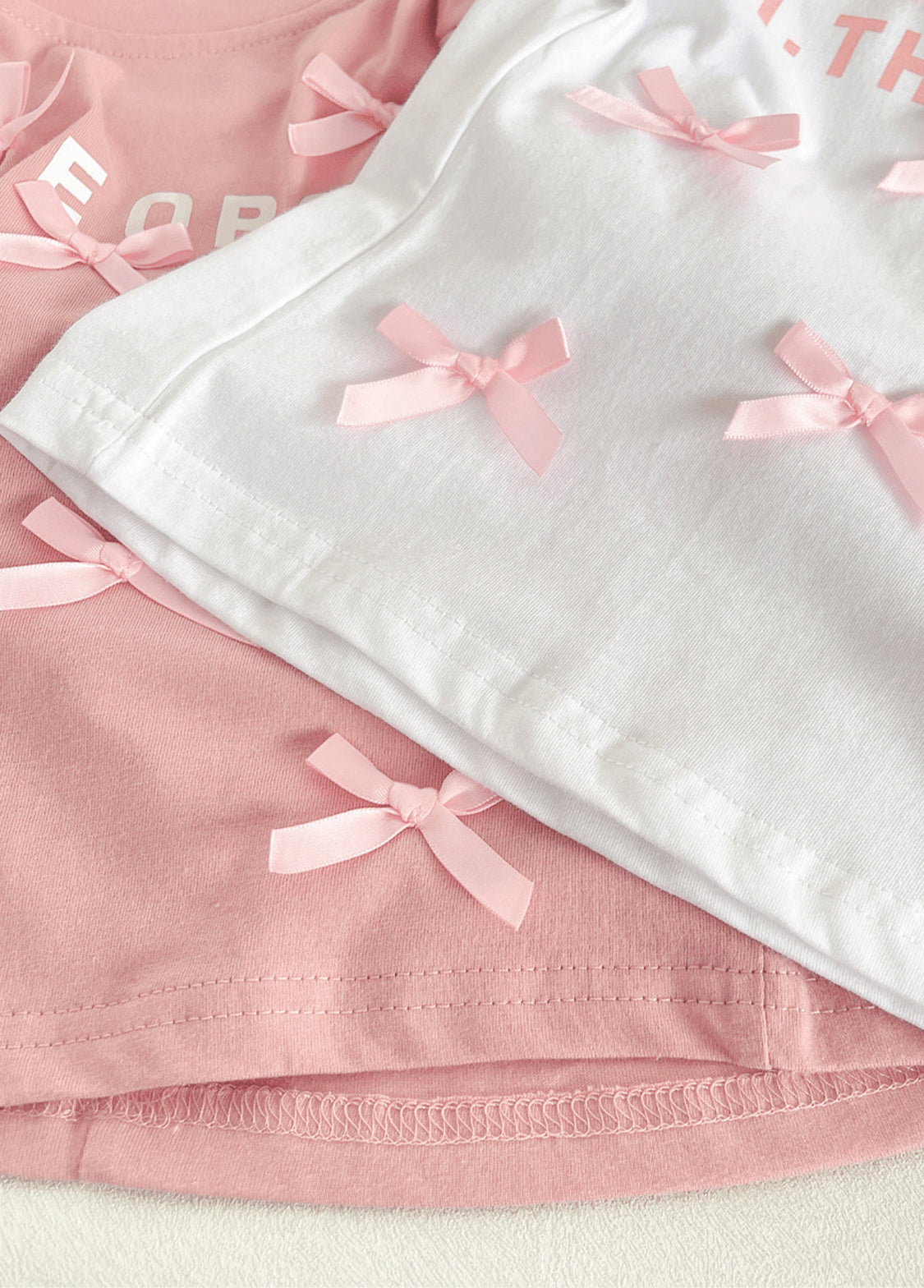 Girls Bow Cotton T-Shirt