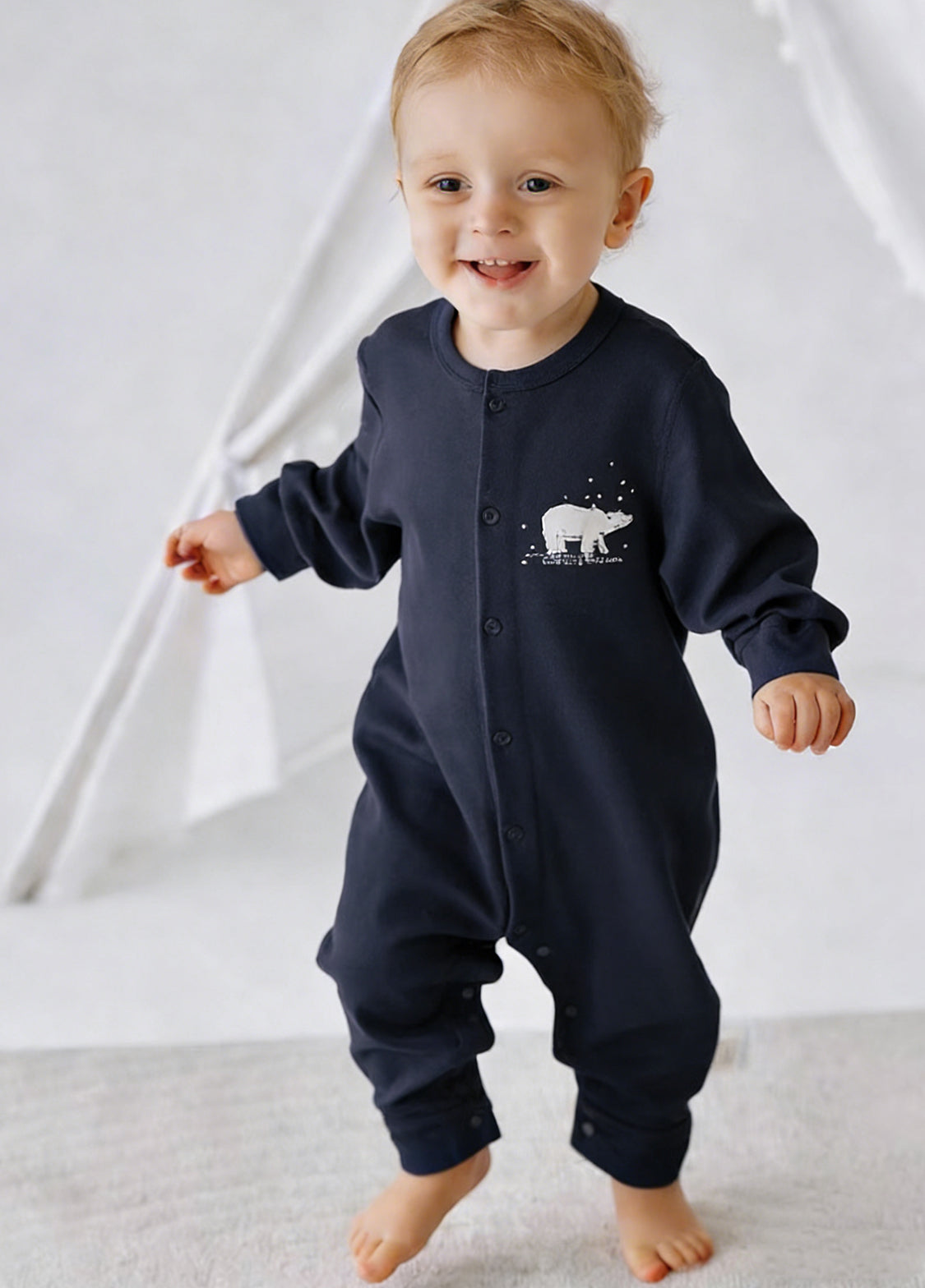 3-Pack Baby Boys Cotton Cute Printed Long-Sleeved Romper