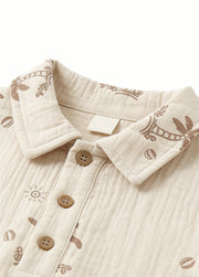 Girls' Lightweight Pure Cotton Gauze Summer Set