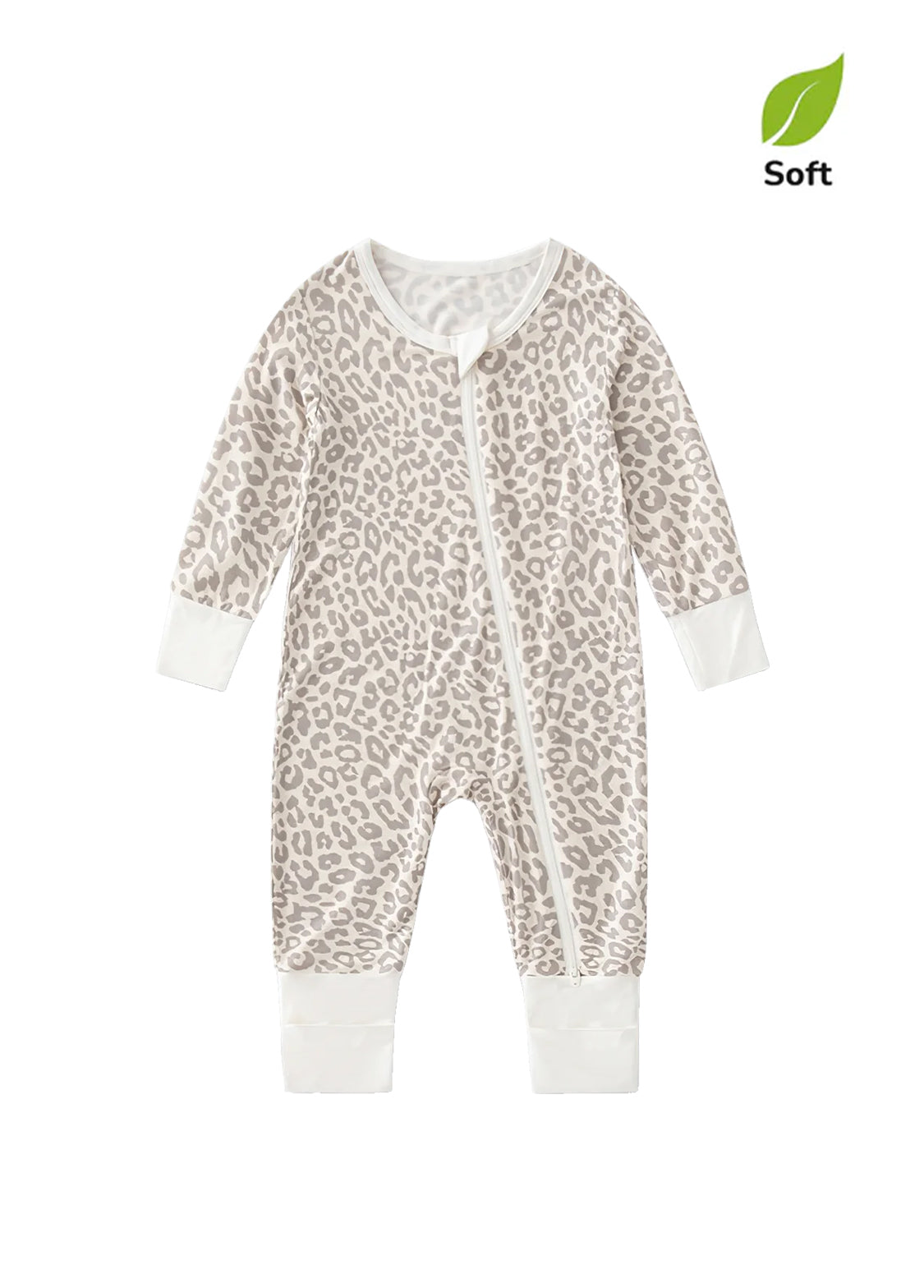 Baby Boy's Bamboo Fiber Floral Zip-Up Romper Pajamas