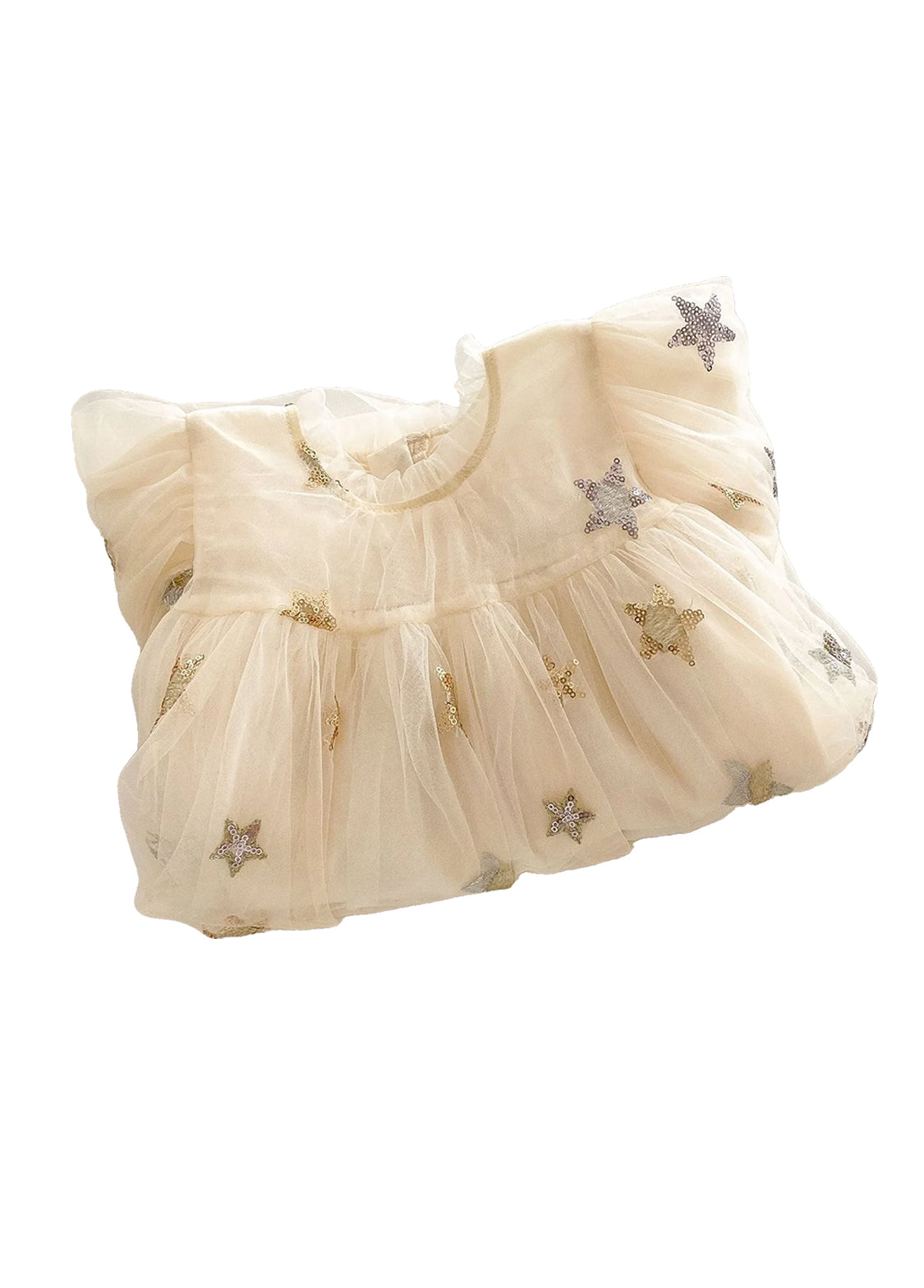 Girls Sweet Sequined Embroidered Tulle Princess Dress