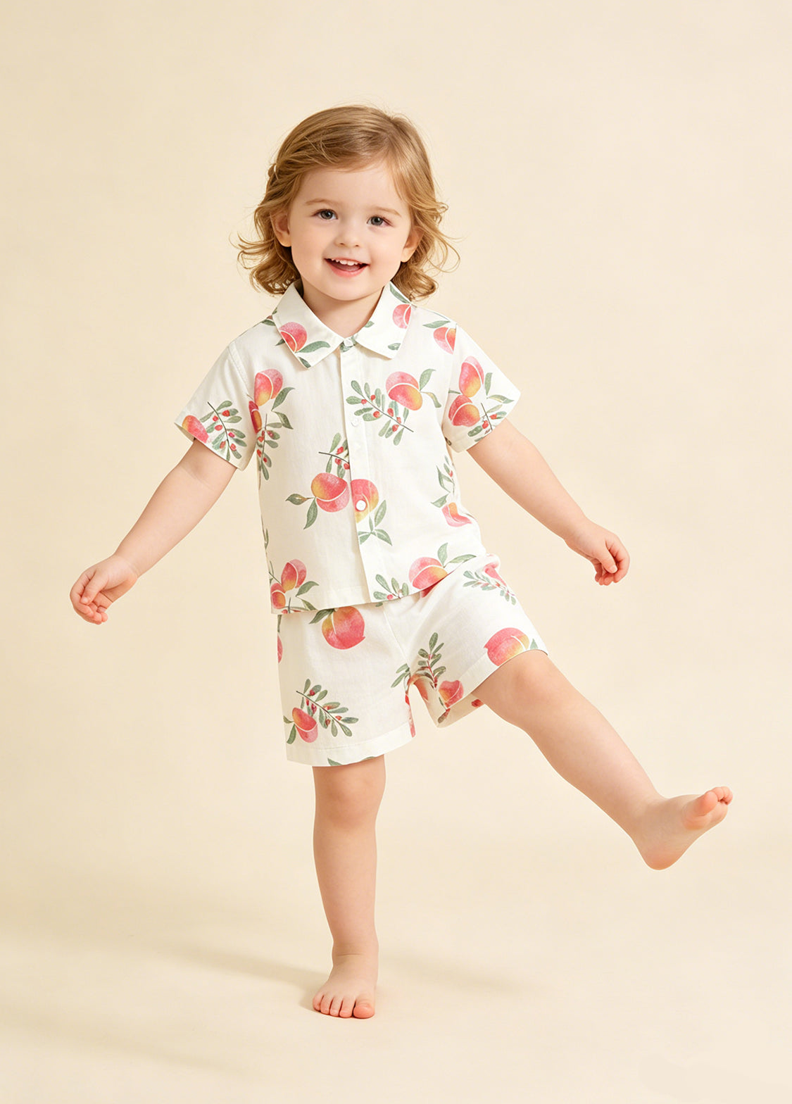 Baby Girl's Bamboo-Cotton Summer Two-Piece Set — Lightweight, Breathable, and Printed