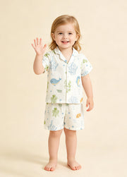 Softest Baby Girl Bamboo Summer Set | Lightweight 2-Piece Short Sleeve Outfit