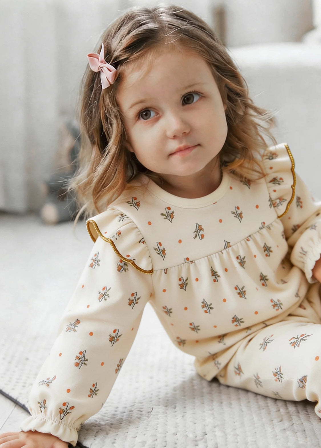 Baby Bamboo Blend Floral Top & Pants Set