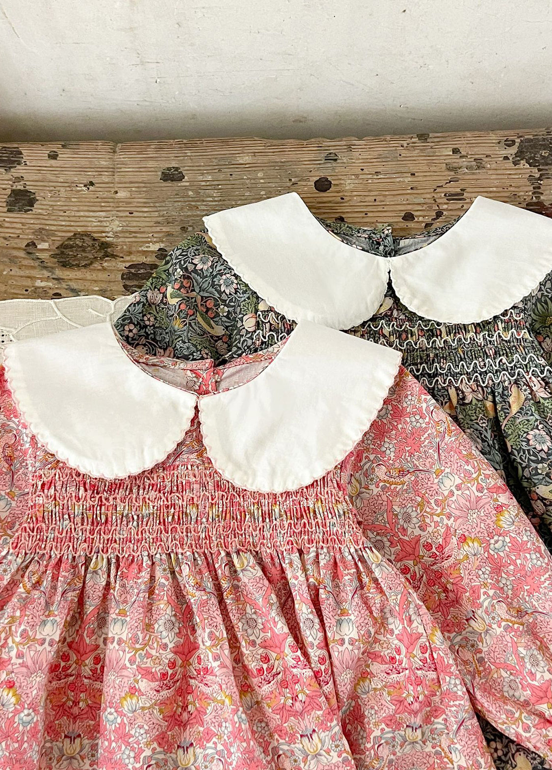 Girls Sweet Floral Dollar Collar Dress