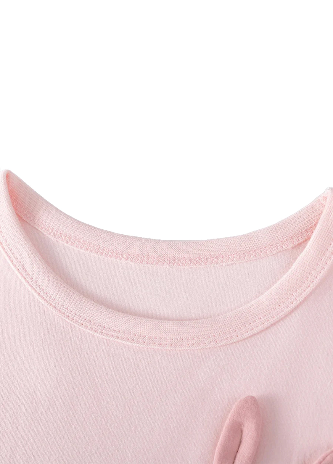 Girls Cotton Bunny Peplum Two-Piece Set