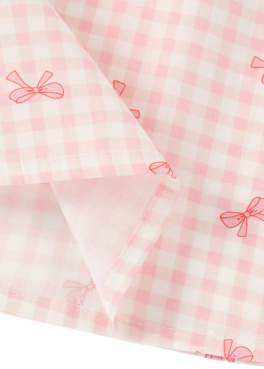 Girls Bow Print Cotton Dress