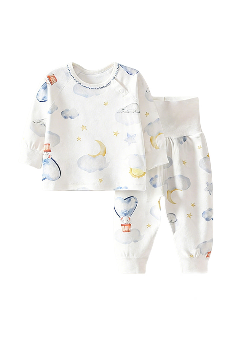 Baby Bamboo-Blend Printed Long Sleeve Lounge Set