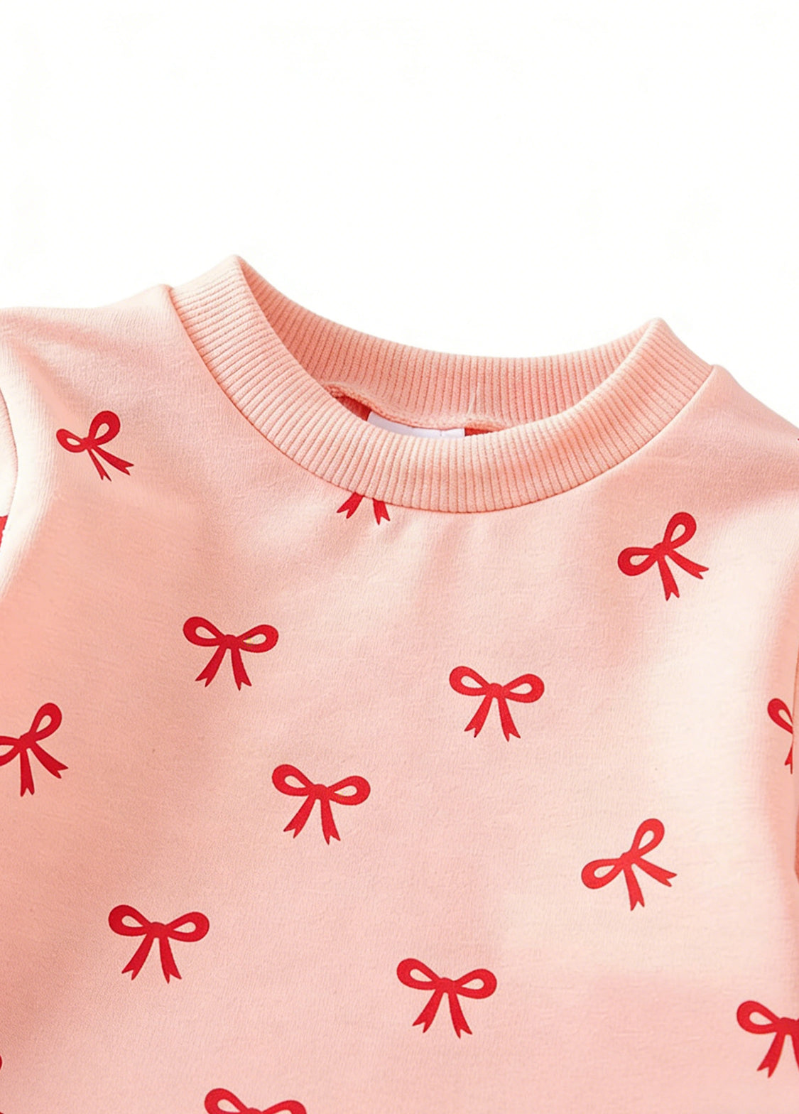 Girls Cute Bow print Sweatshirt Set