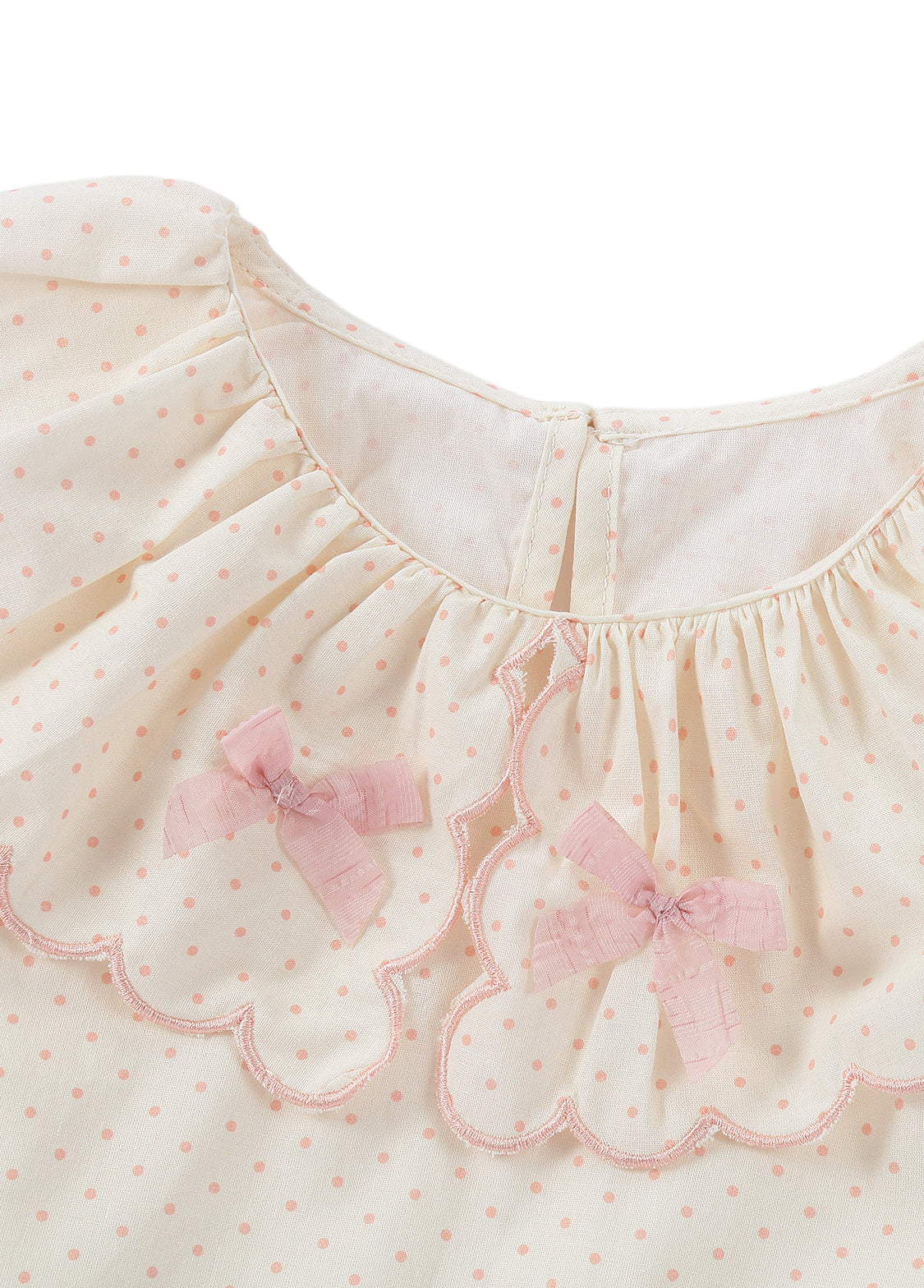 Girls Cotton Bow Two-Piece Set