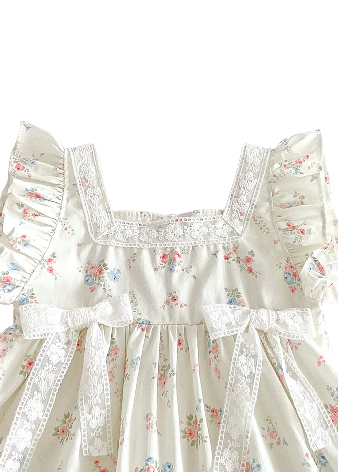 Baby Girl Soft Cotton Floral Romper with Headband
