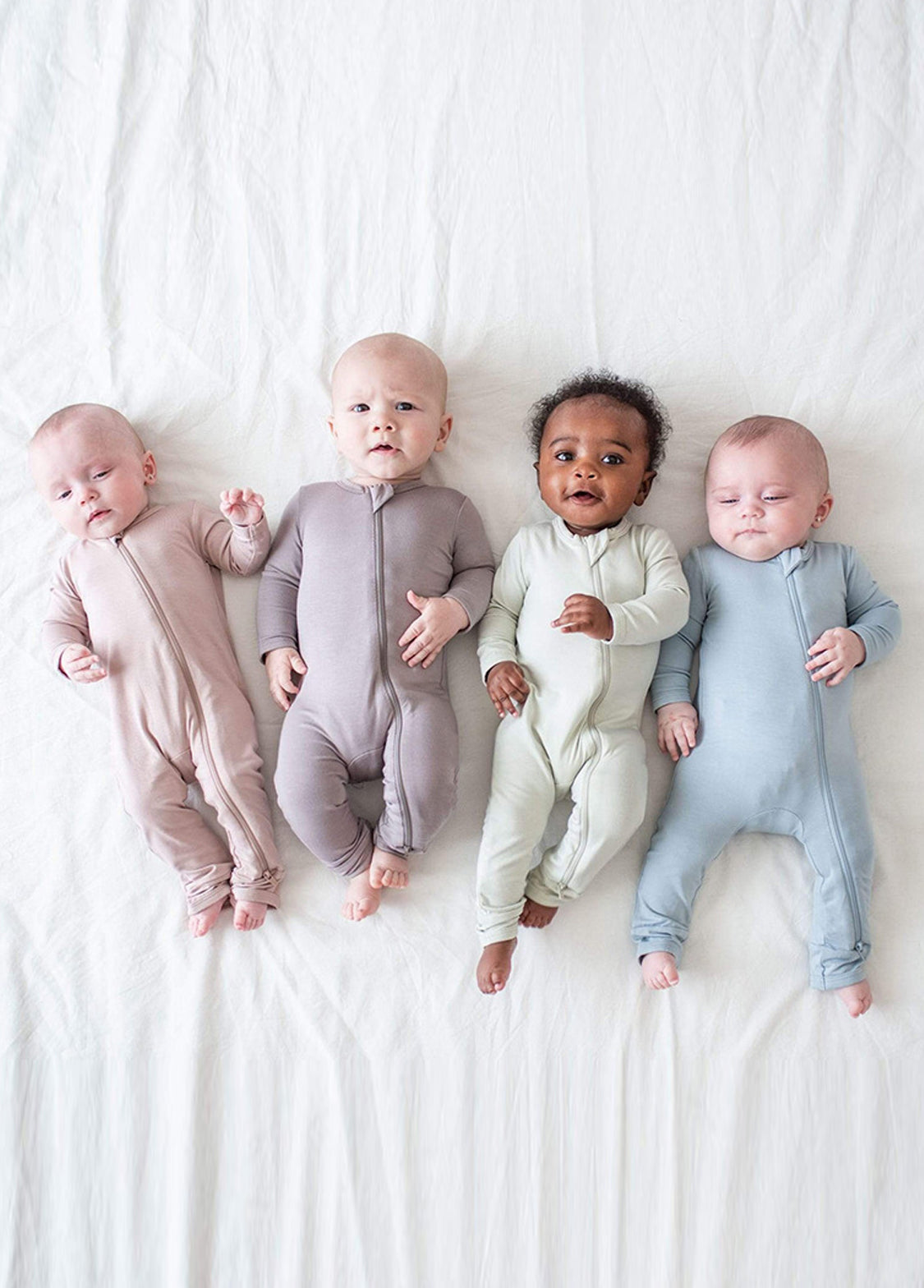 Baby Bamboo-Blend Zip-Front One-Piece Romper