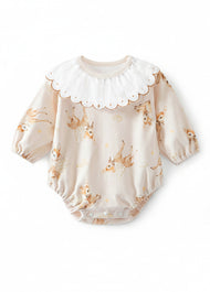 Baby Bamboo-Blend Ruffle Collar Romper