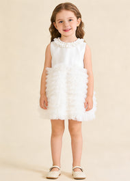 Girls Ruffle Tulle Party Dress