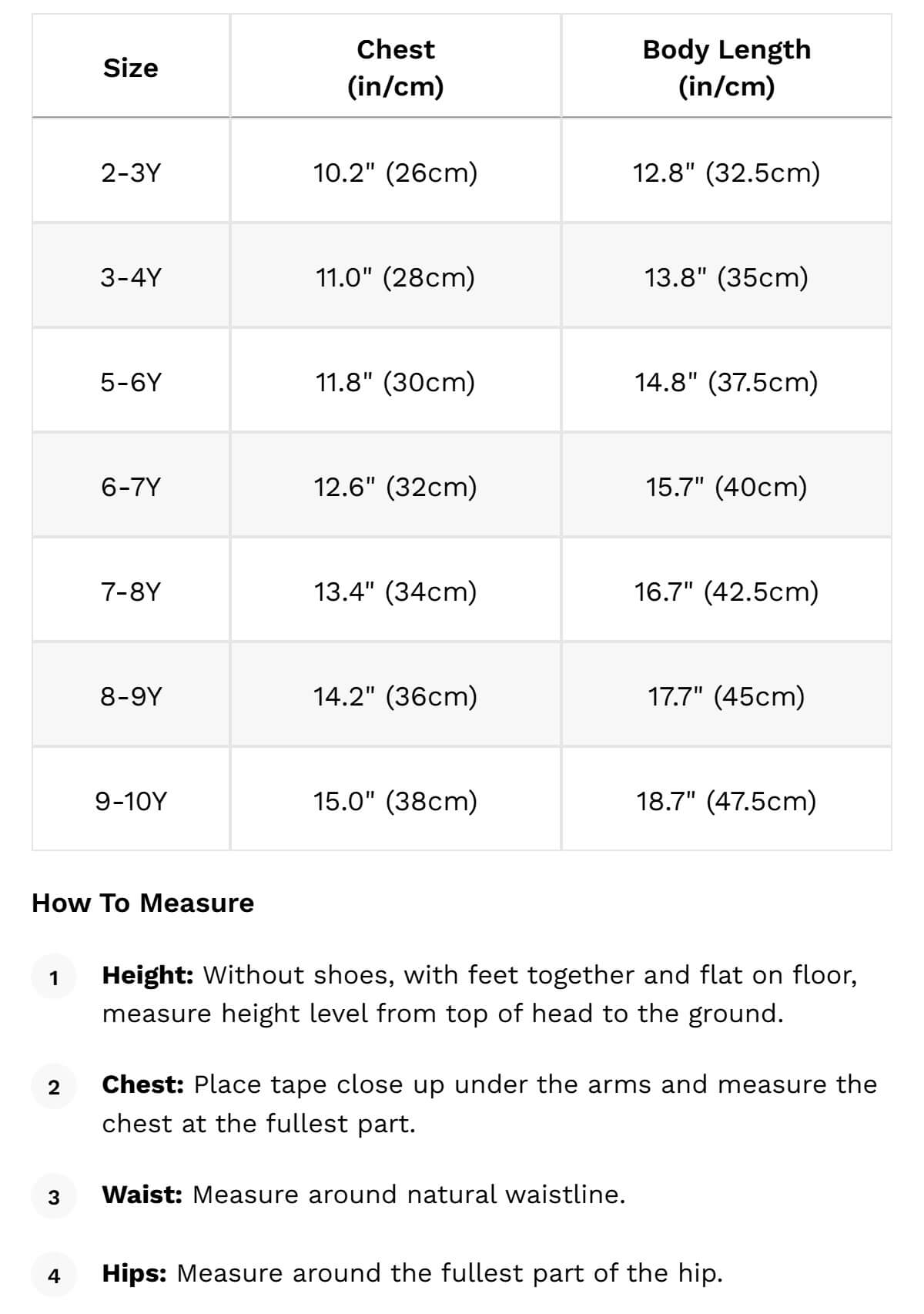 Size guide