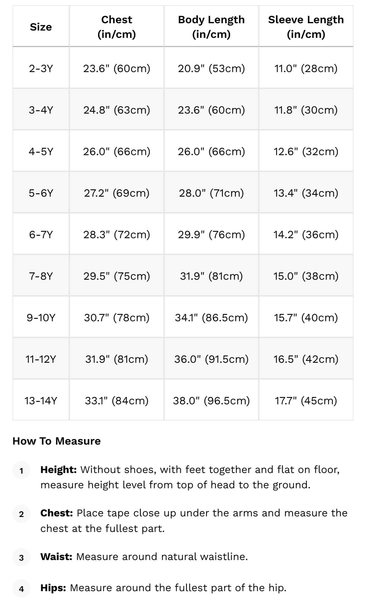 Size guide
