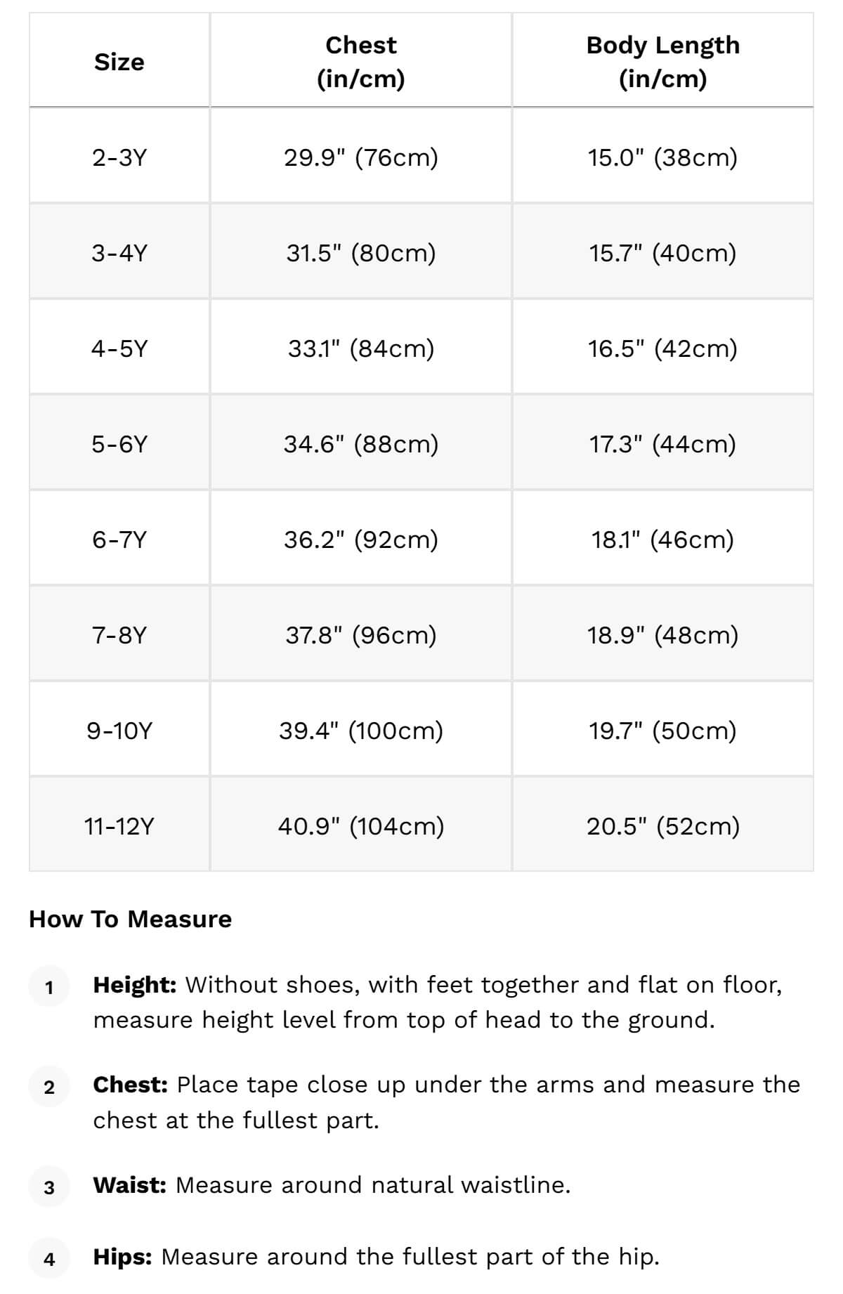 Size guide