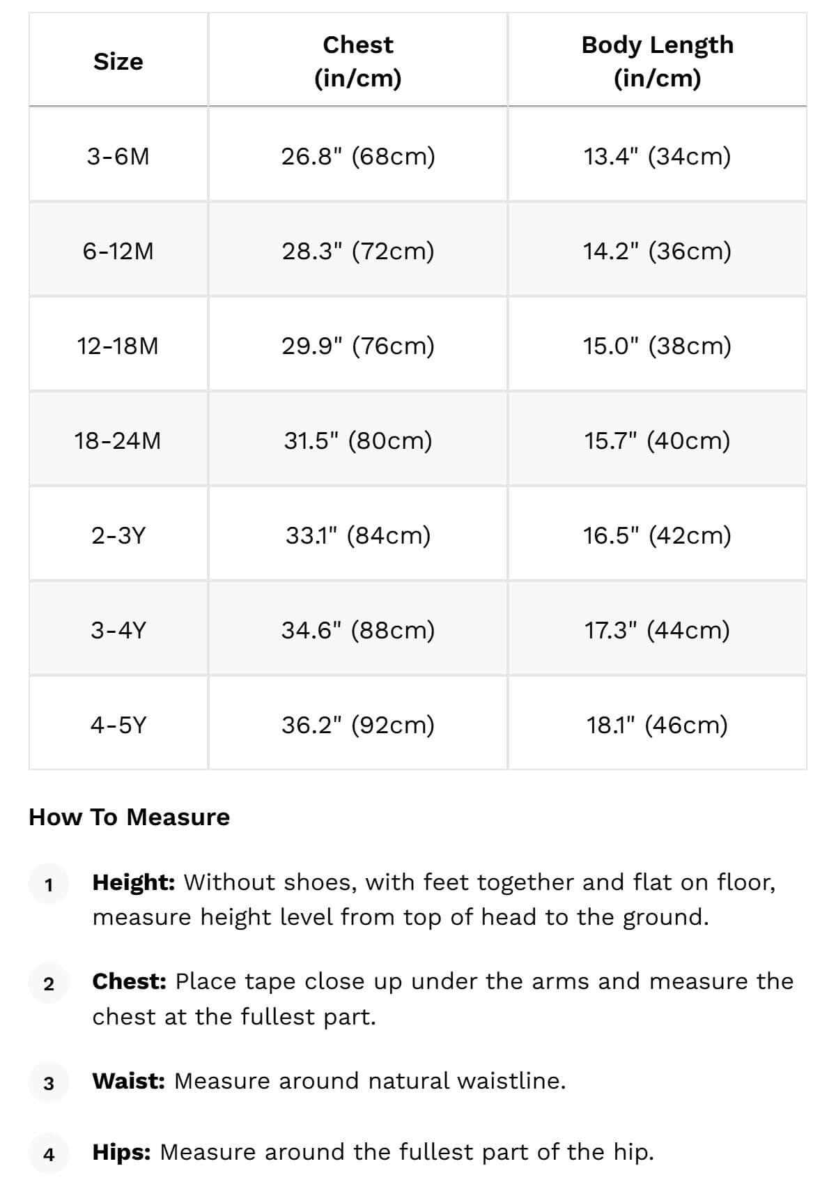 Size guide