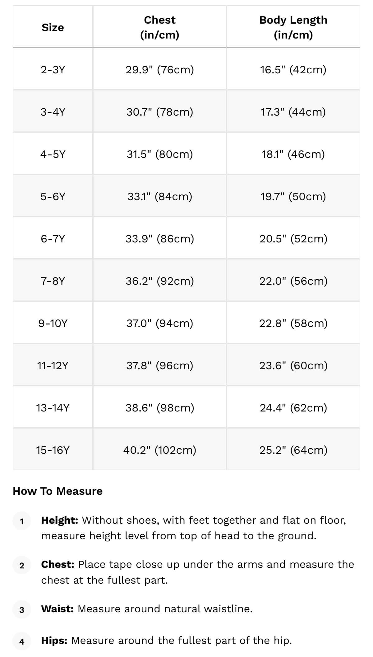 Size guide