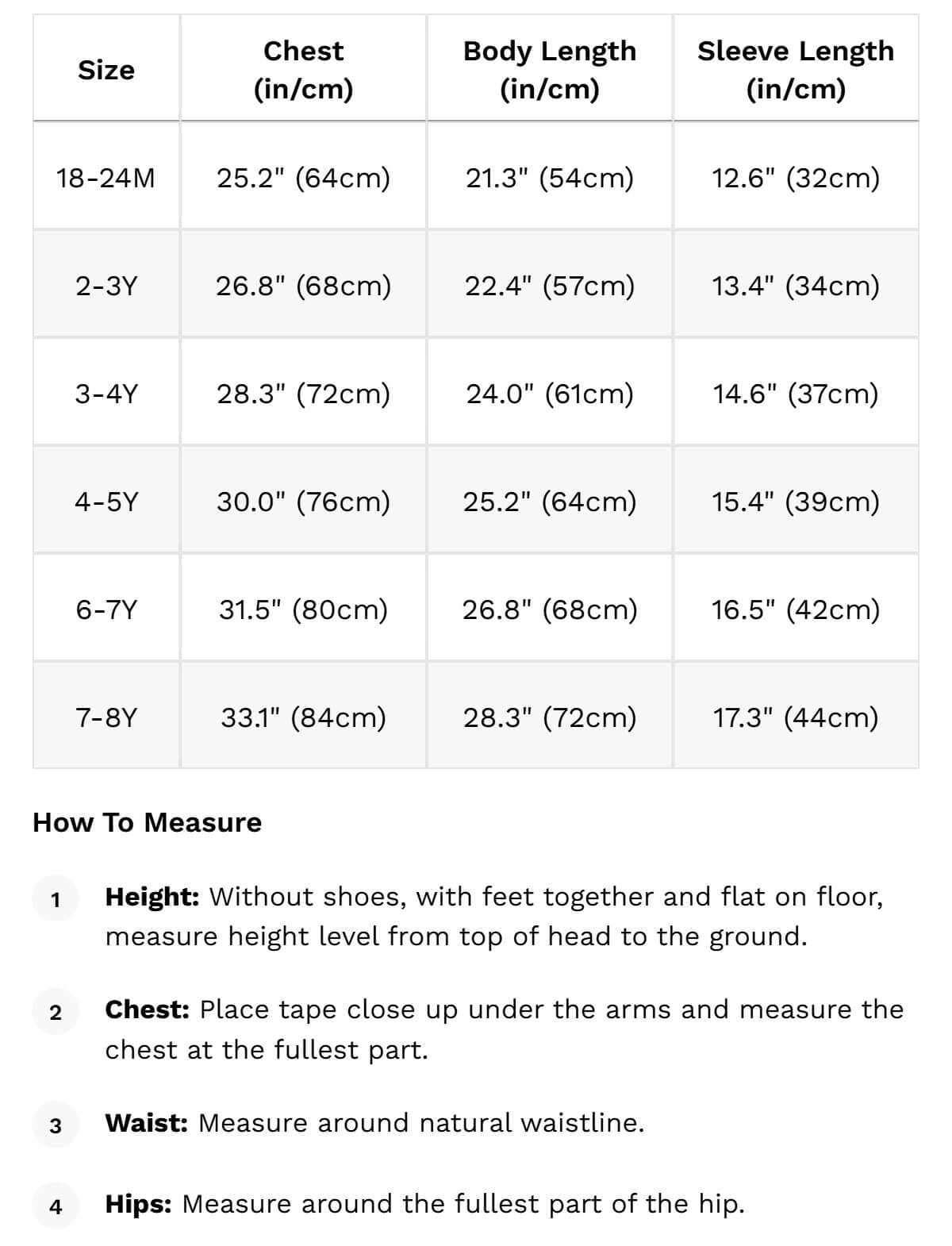 Size guide