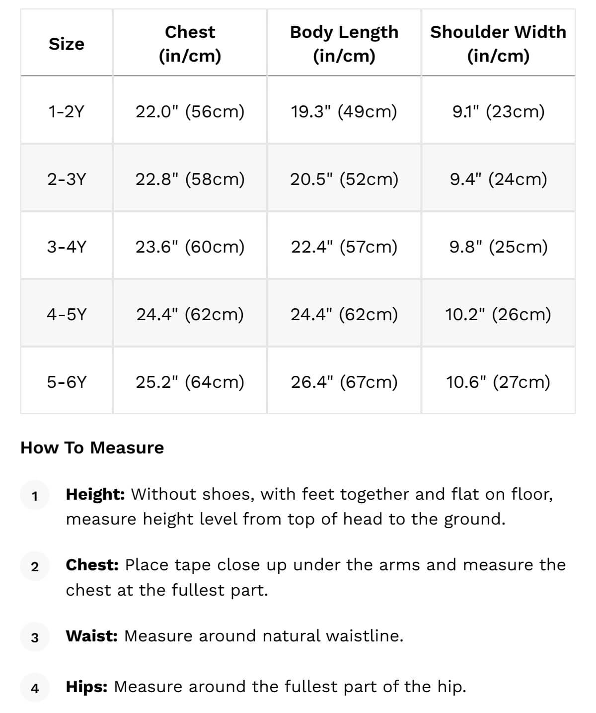 Size guide