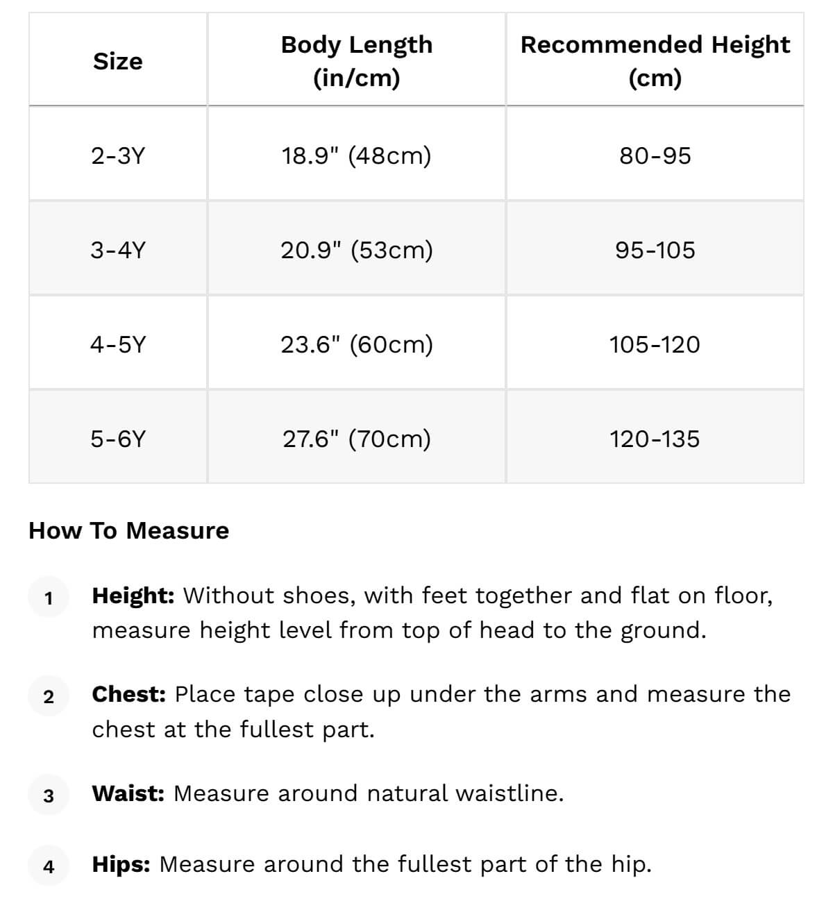 Size guide