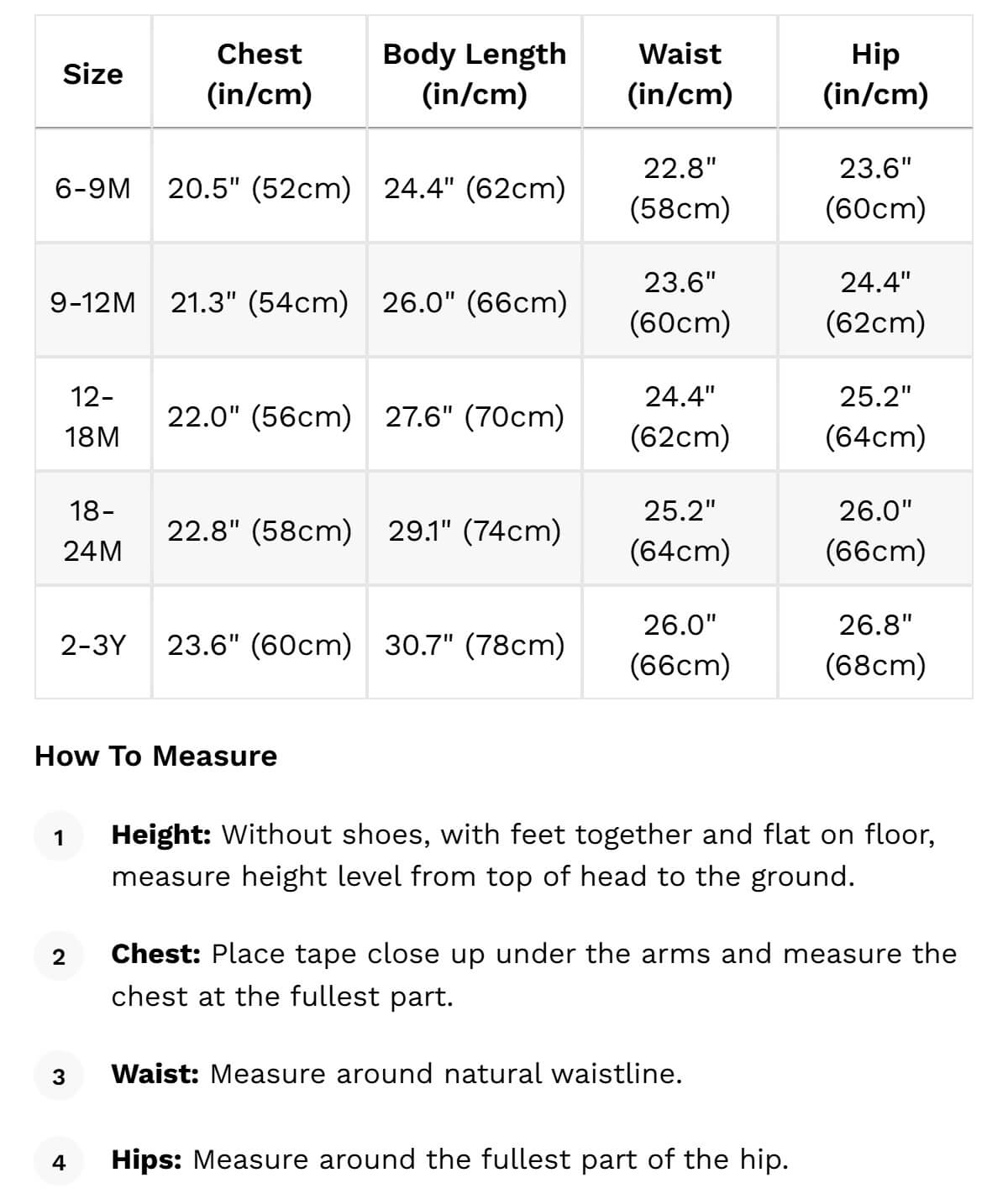 Size guide