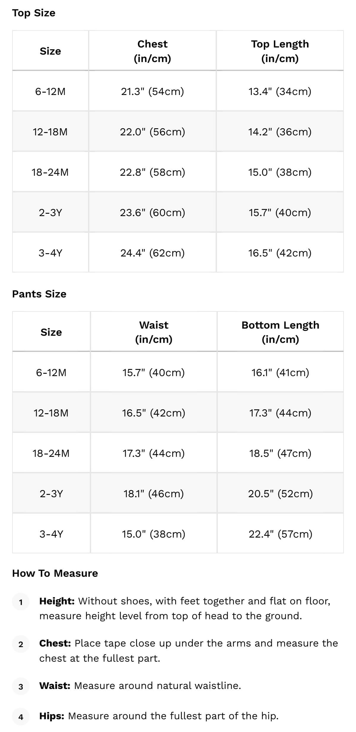 Size guide