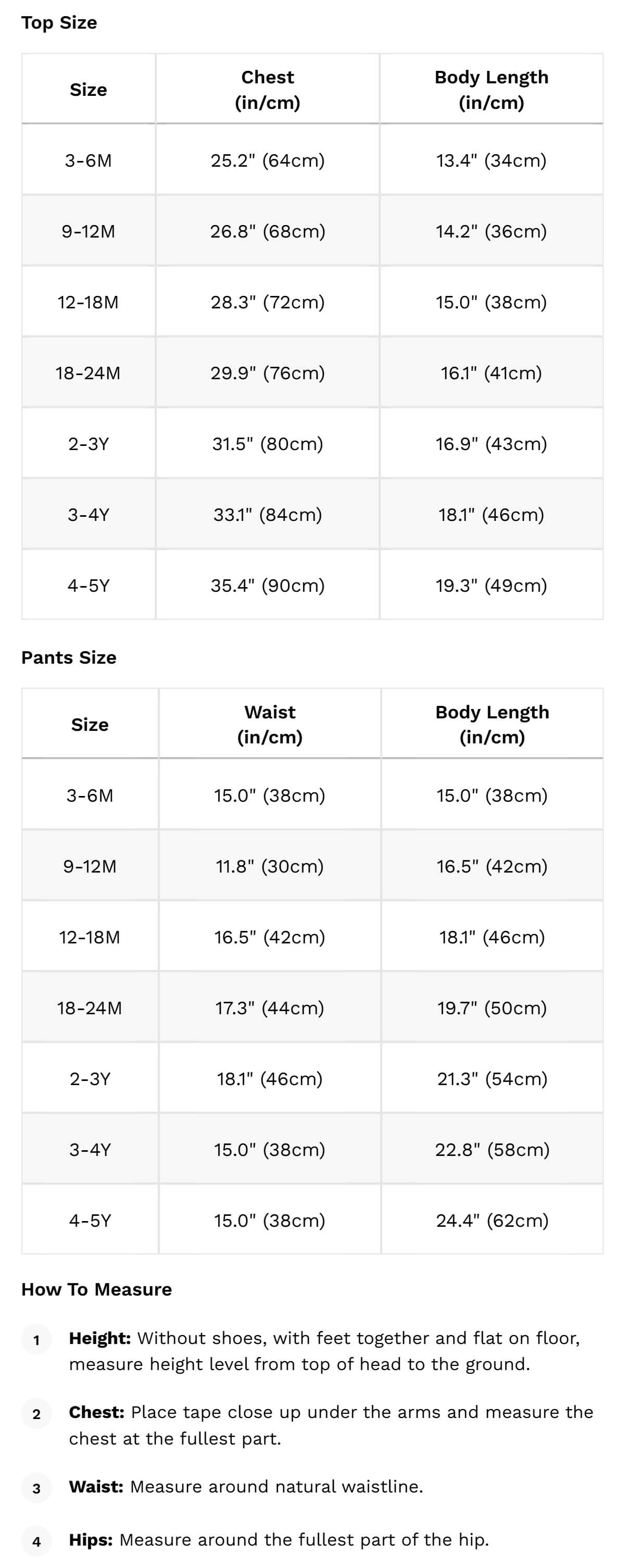 Size guide