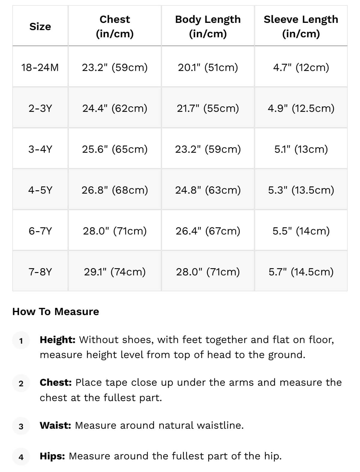 Size guide