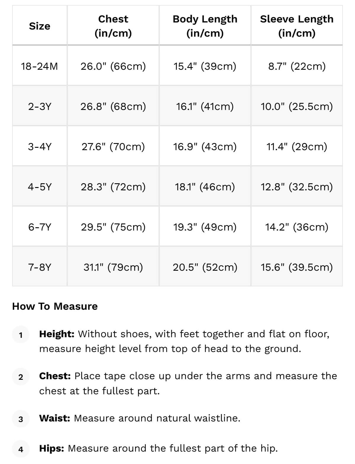 Size guide