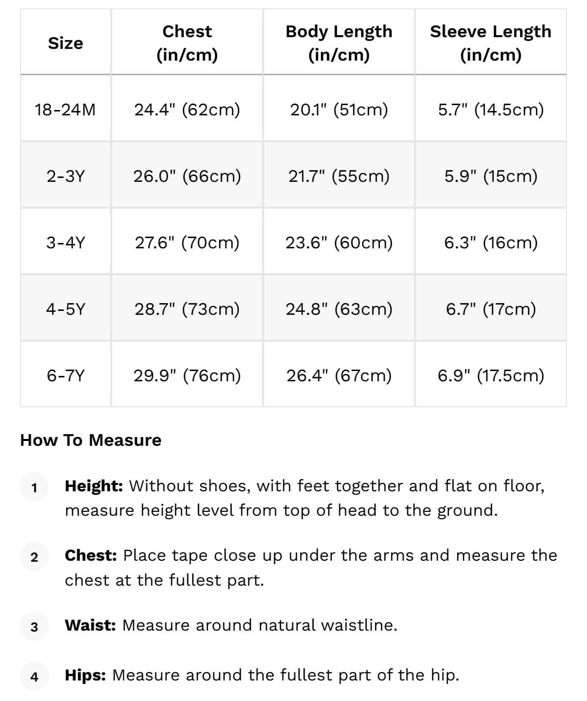 Size guide