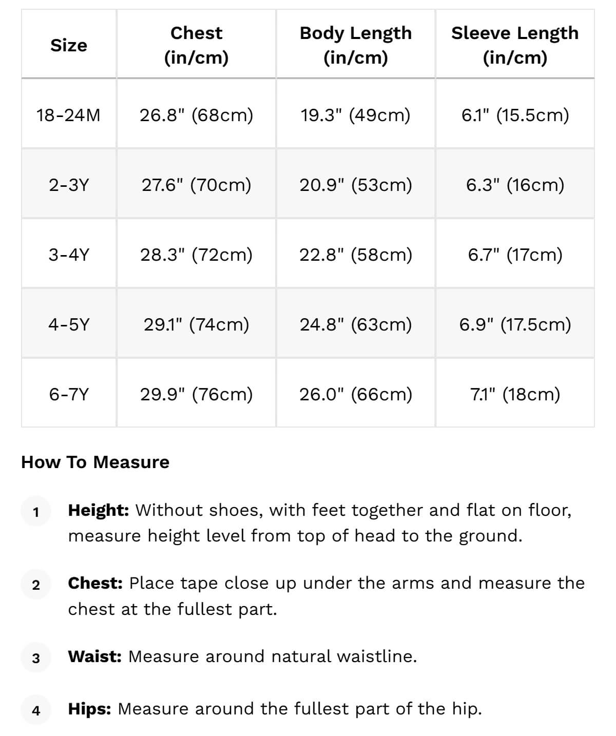Size guide
