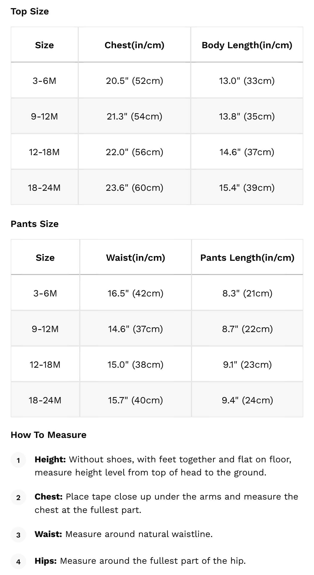 Size guide