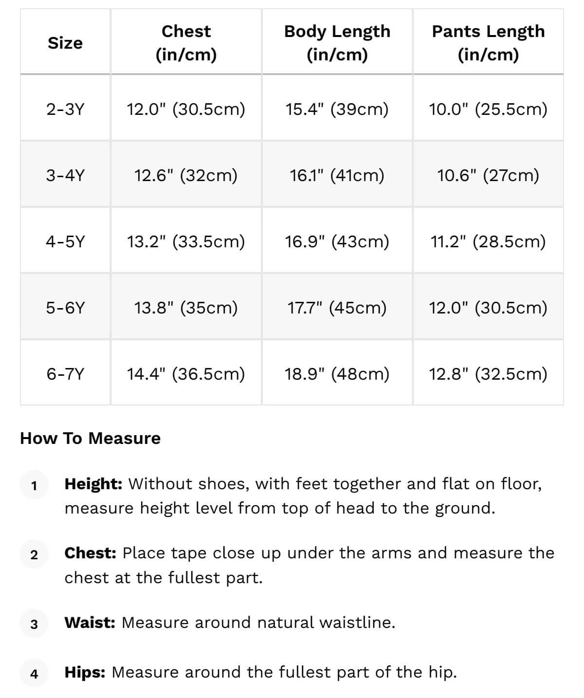 Size guide
