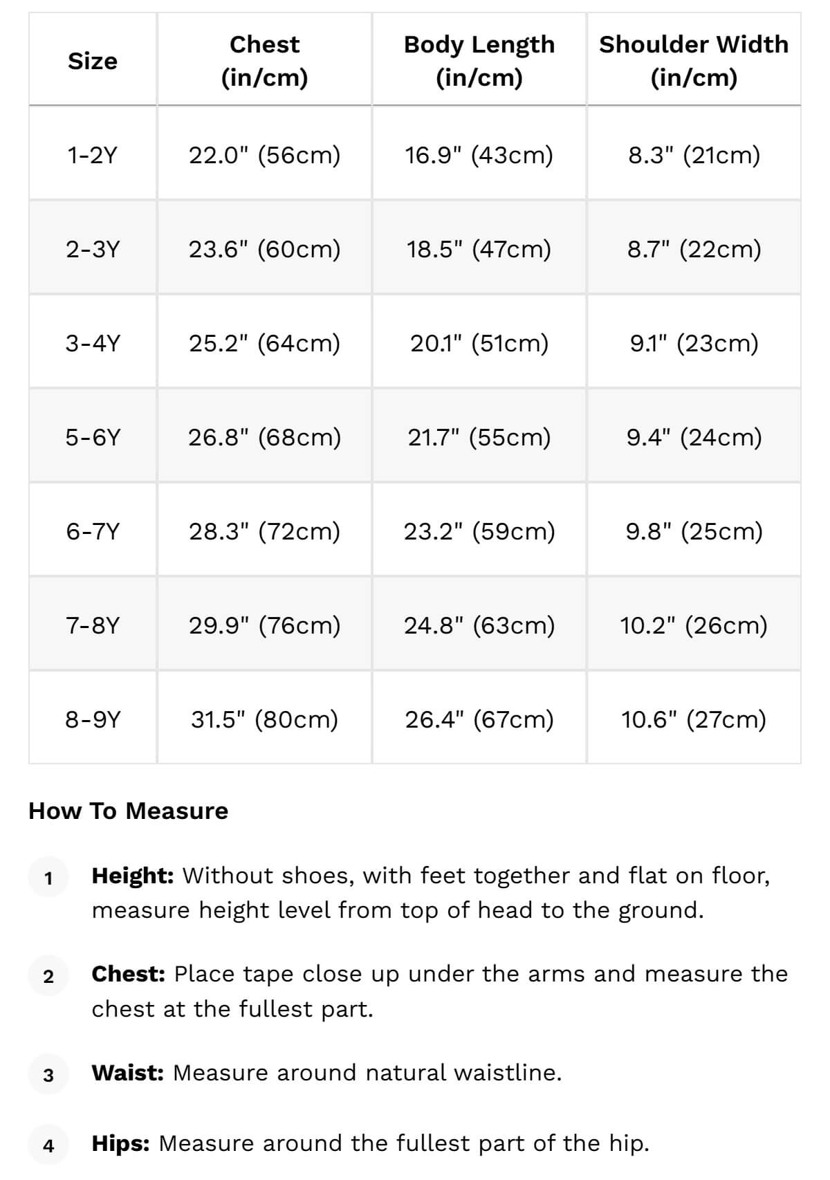 Size guide